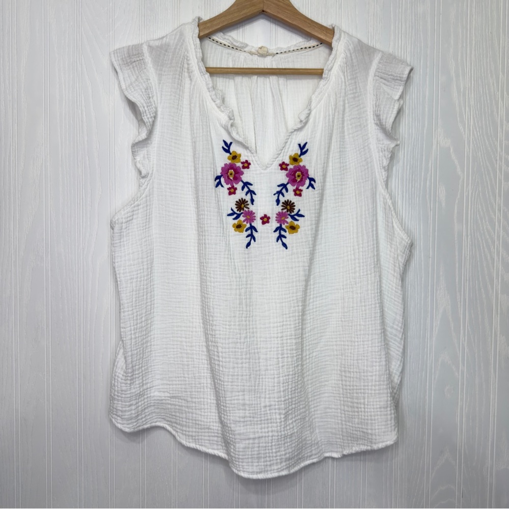 Mason & Belle Jessamine Embroidered shirt size 1X - Picture 2 of 9